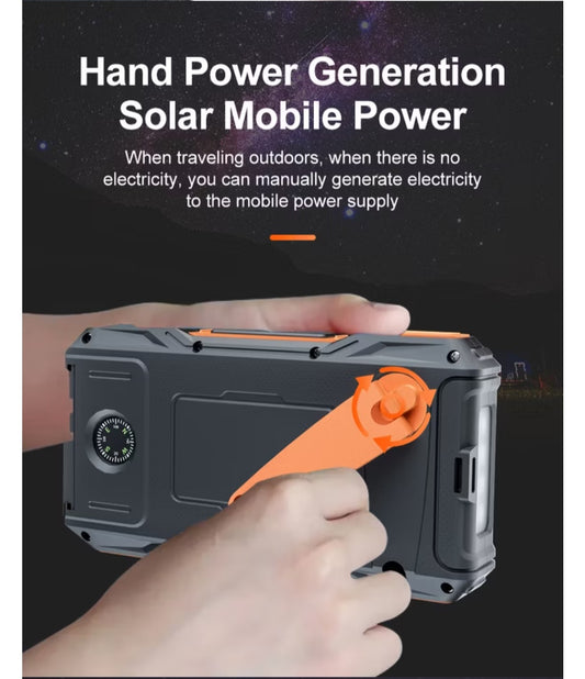 Solar power bank HAND CRANK