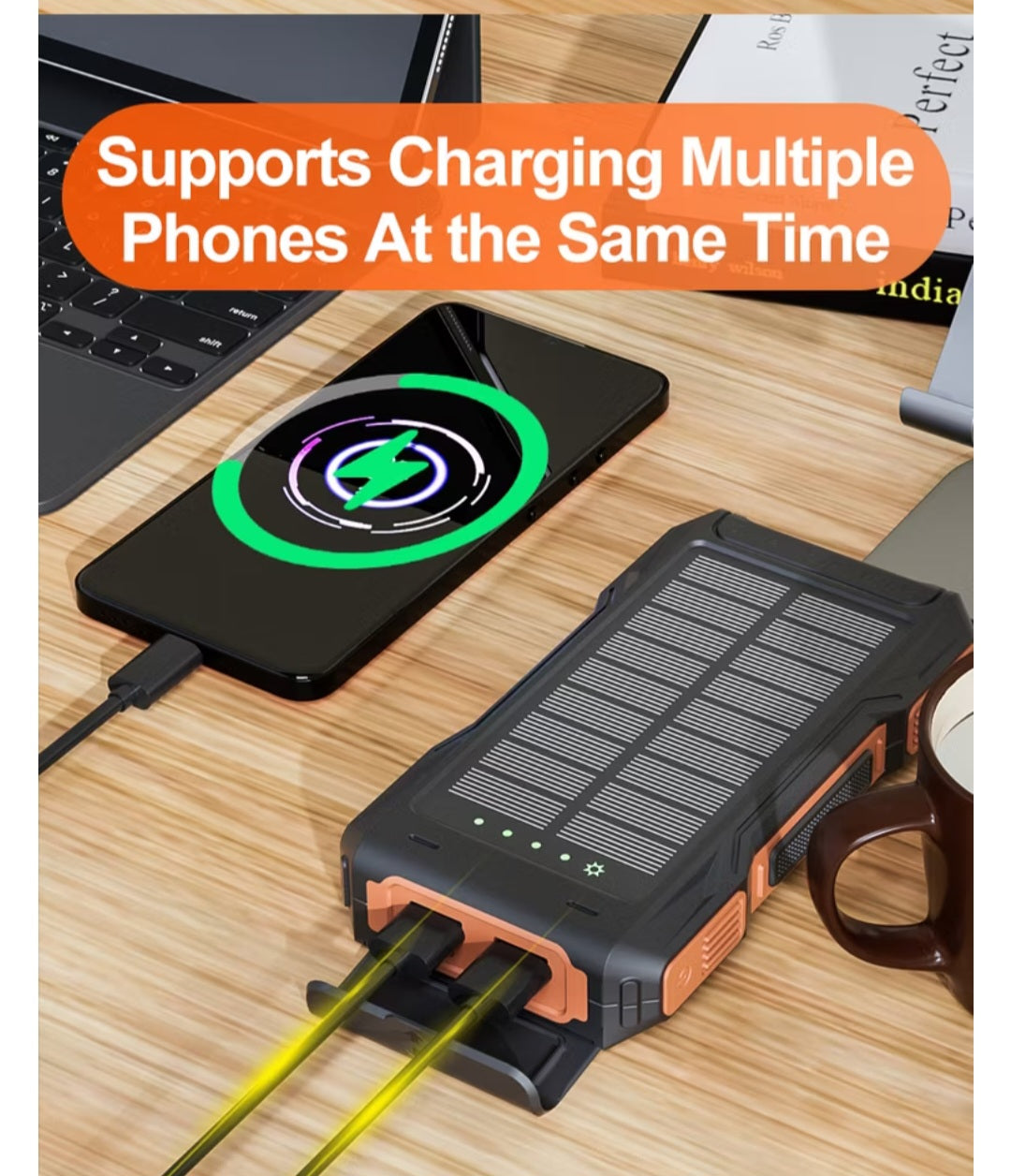 Solar power bank HAND CRANK