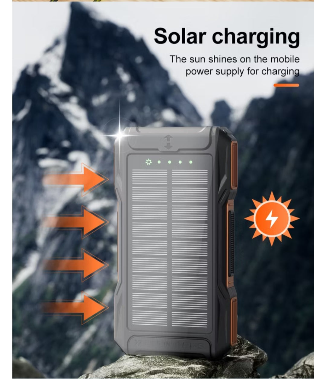 Solar power bank HAND CRANK